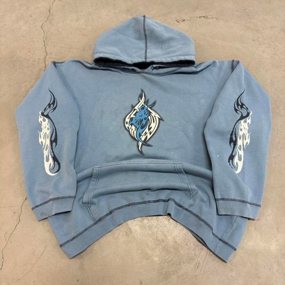 2000s y2k jnco‎ flame style hoodie sweatshirt